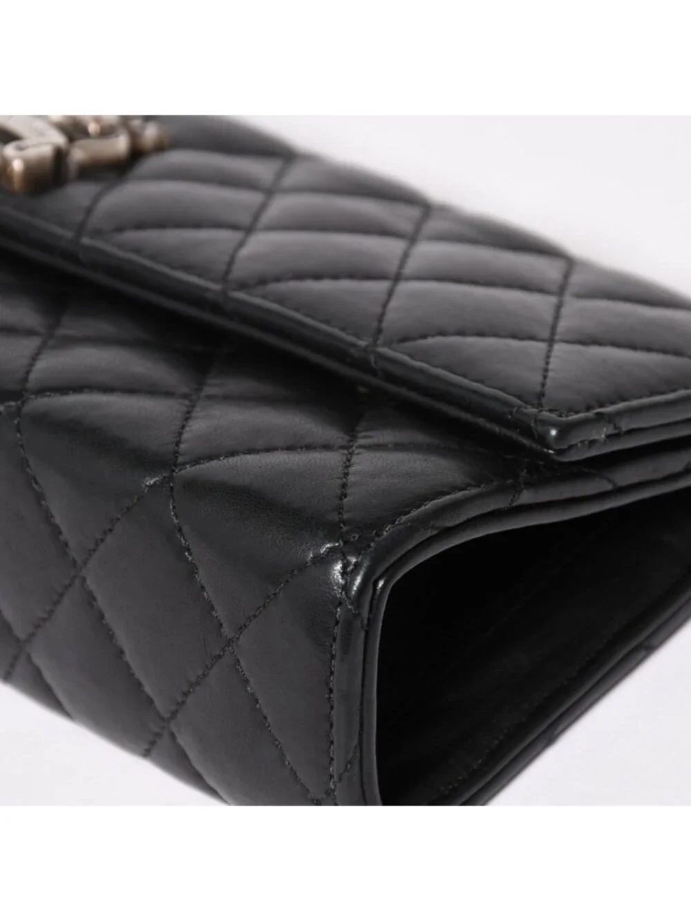 Chrome Hearts Dinner Clutch Large Dagger Matelasse Lambskin Black